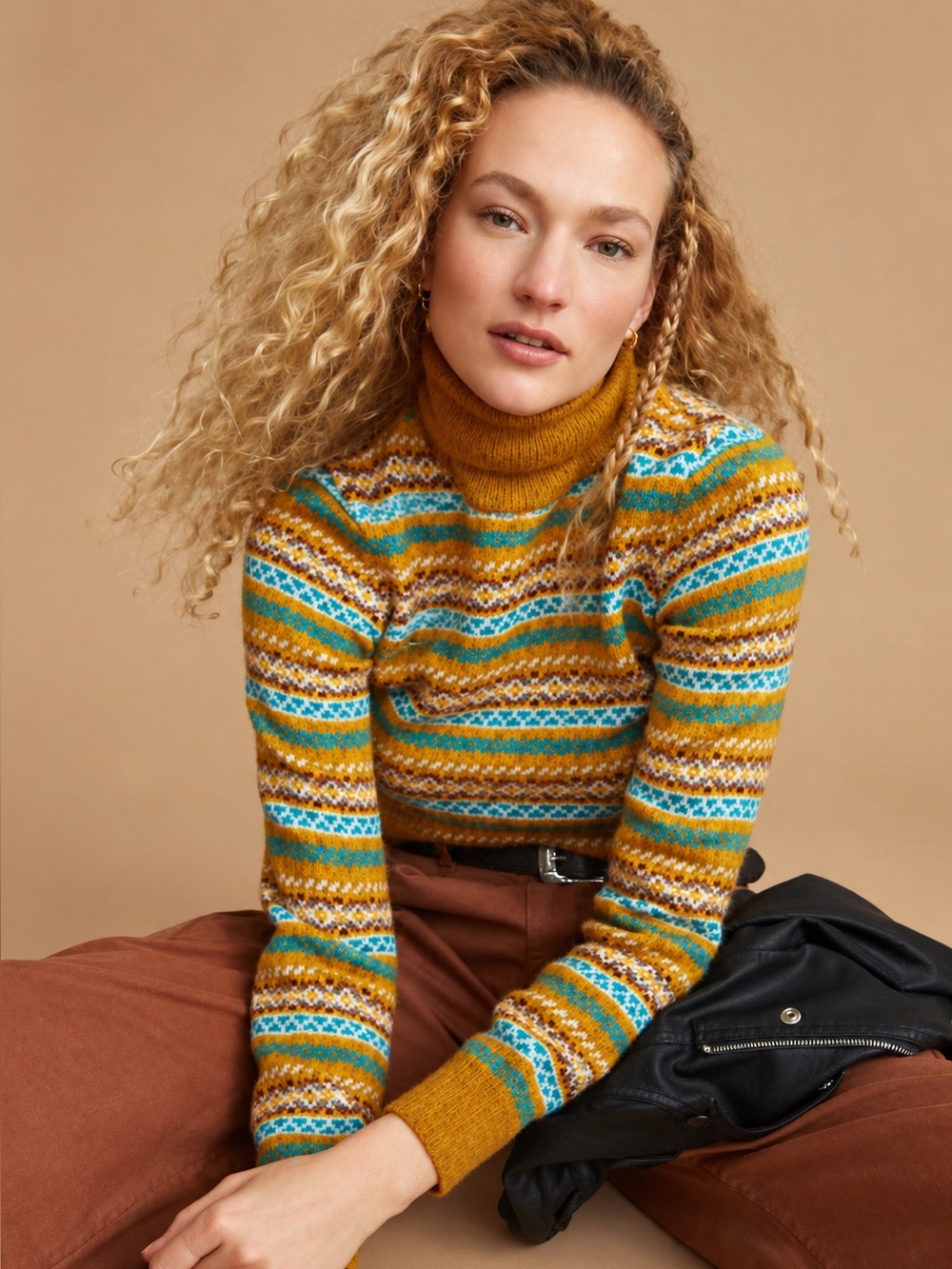 Maeve Fair Isle Turtleneck Sweater
